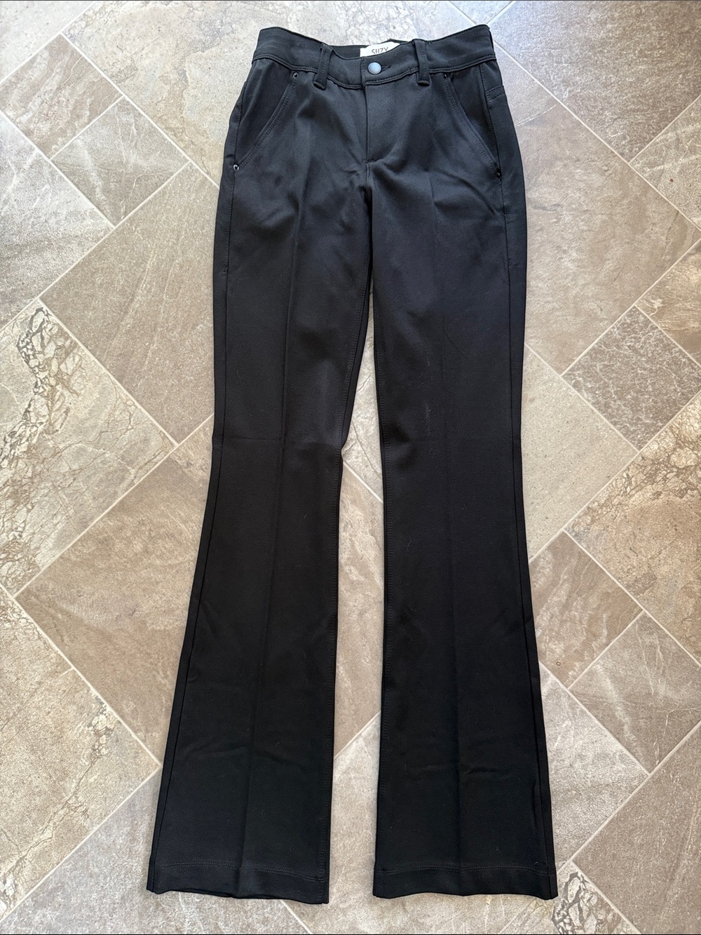 Suzy Shier size 1 24” waist Black Women's Flare Dress Pants